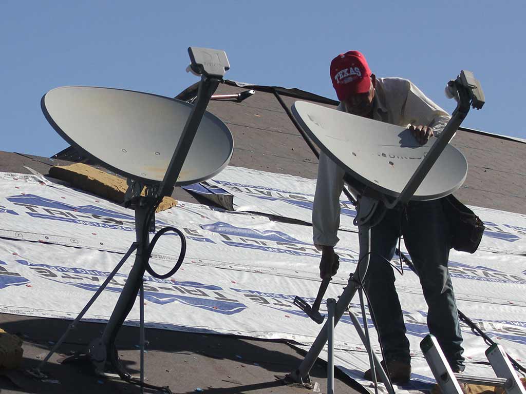 roof satellite dish removal